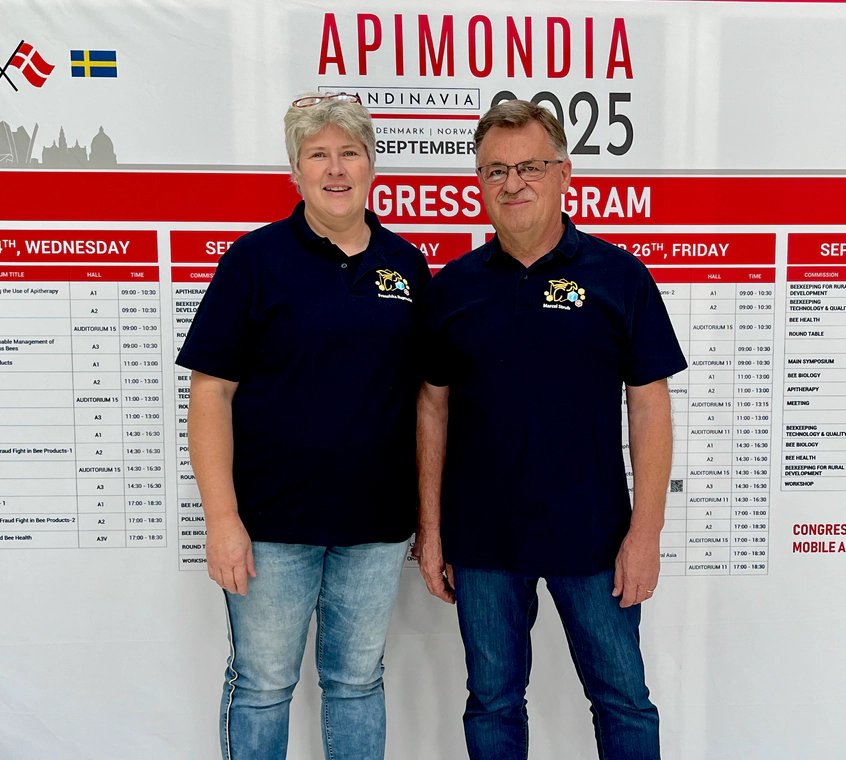 Franziska Ruprecht und Marcel Strub vom Schweizerischen Apiteraphieverein.